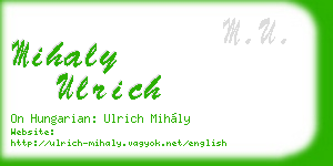 mihaly ulrich business card